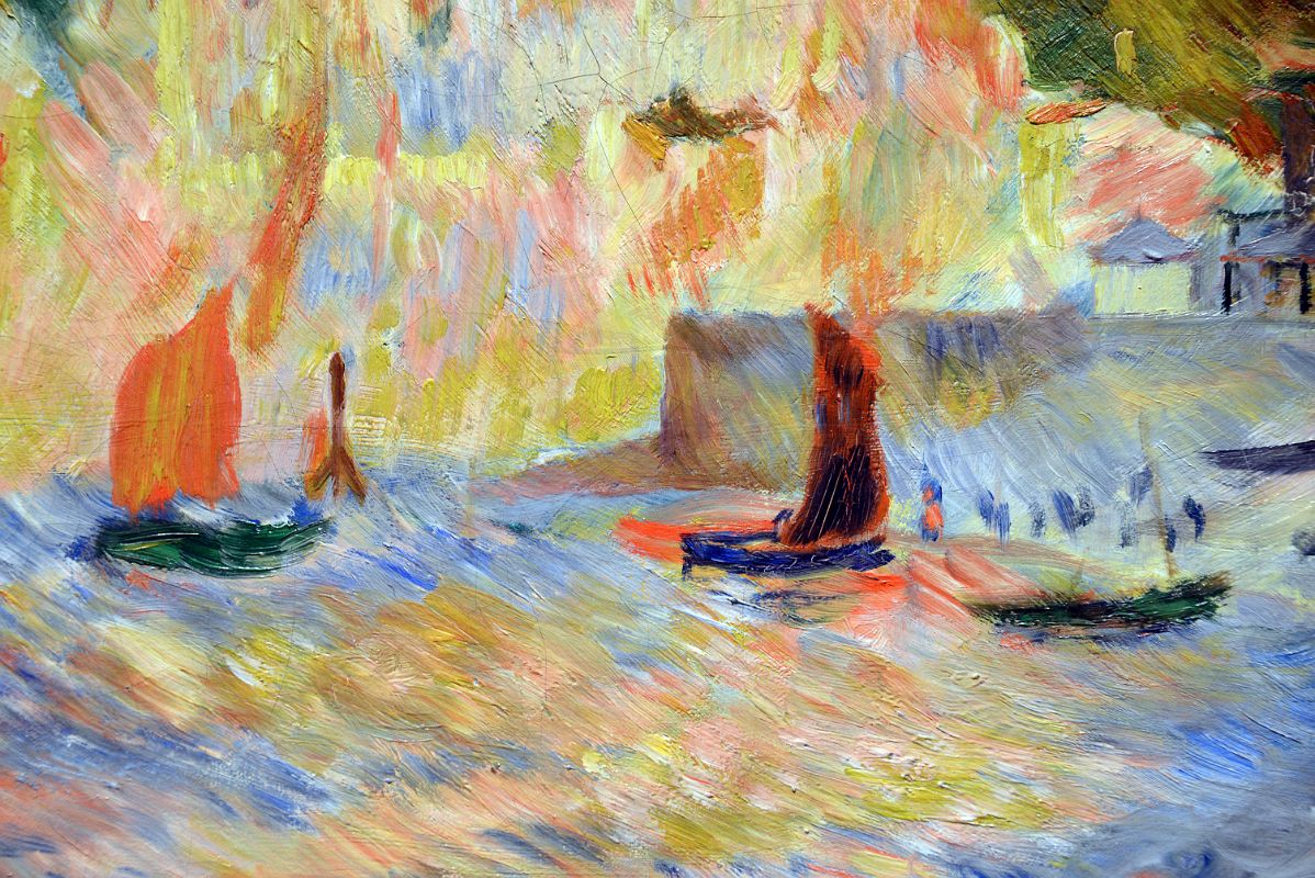 04B Sea And Cliffs Close Up - Auguste Renoir 1885 - Robert Lehman Collection New York Metropolitan Museum Of Art